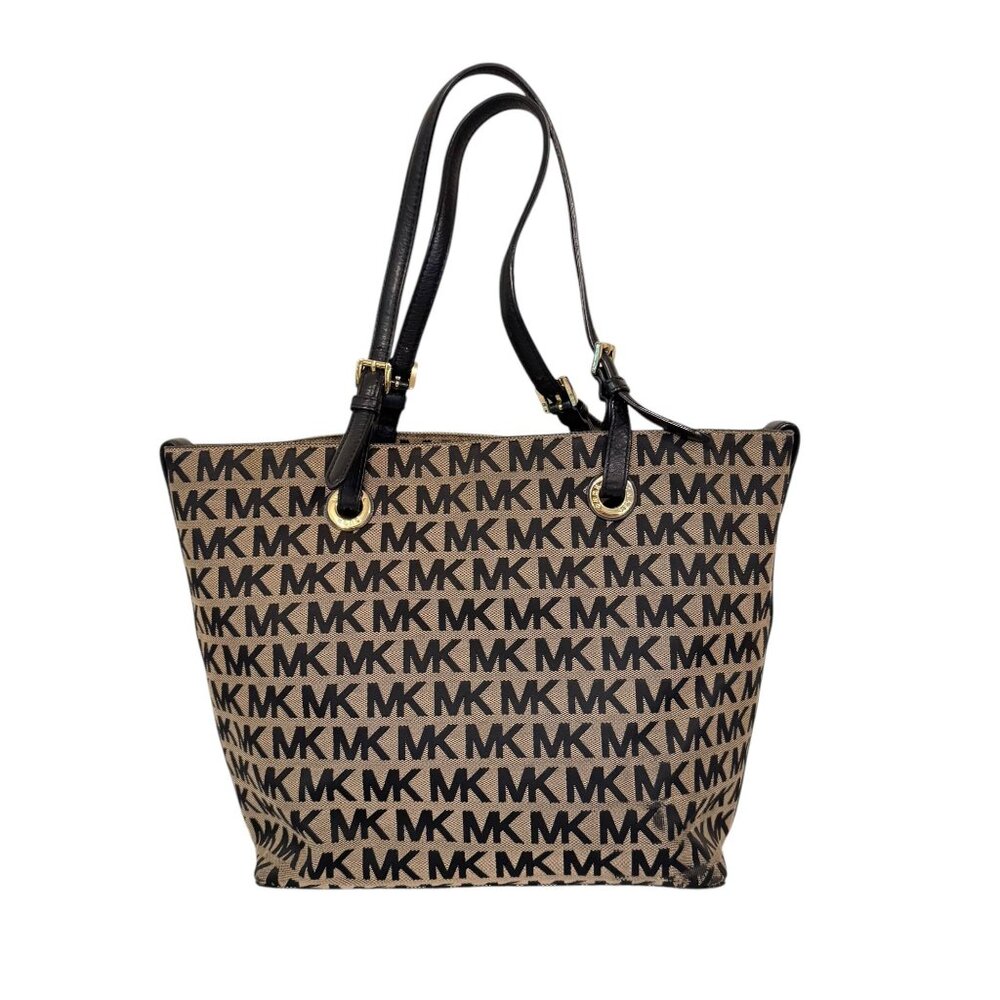 Michael Michael Kors Women's Brown Canvas Shoulder Bag - Picture 2 of 16